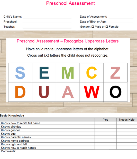 Preschool Assessment PlayFunKids